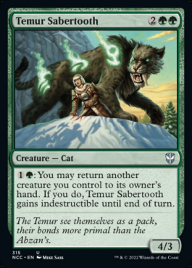 Temur Sabertooth [Streets of New Capenna Commander] | Mindsight Gaming