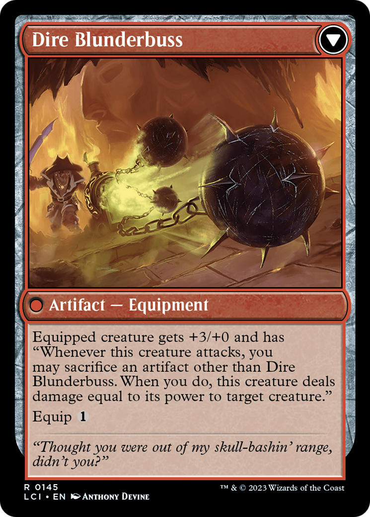 Dire Flail // Dire Blunderbuss [The Lost Caverns of Ixalan Prerelease Cards] | Mindsight Gaming