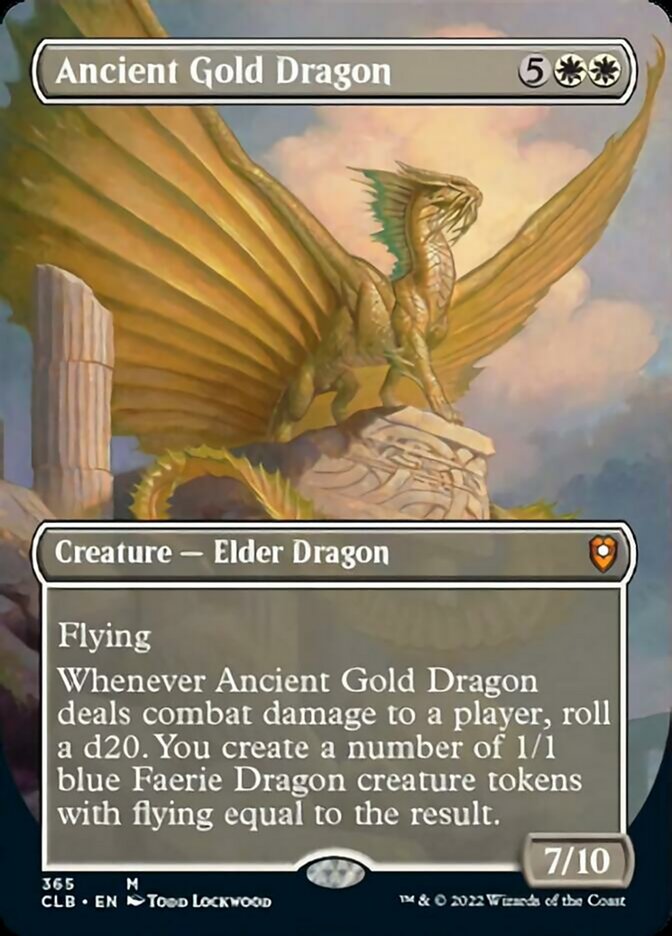 Ancient Gold Dragon (Borderless Alternate Art) [Commander Legends: Battle for Baldur's Gate] | Mindsight Gaming