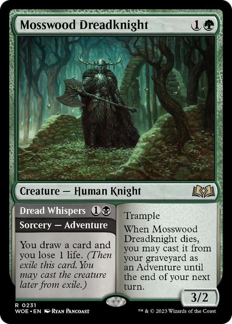 Mosswood Dreadknight // Dread Whispers [Wilds of Eldraine] | Mindsight Gaming