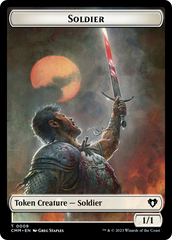 Soldier // Elephant Double-Sided Token [Commander Masters Tokens] | Mindsight Gaming