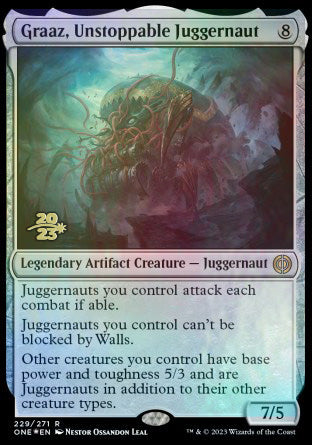 Graaz, Unstoppable Juggernaut [Phyrexia: All Will Be One Prerelease Promos] | Mindsight Gaming