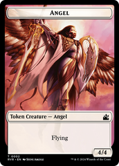 Bird // Angel (0002) Double-Sided Token [Ravnica Remastered Tokens] | Mindsight Gaming