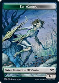 Elf Warrior // Germ Double-sided Token [Double Masters Tokens] | Mindsight Gaming