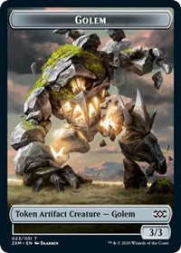 Golem // Thopter (008) Double-sided Token [Double Masters Tokens] | Mindsight Gaming