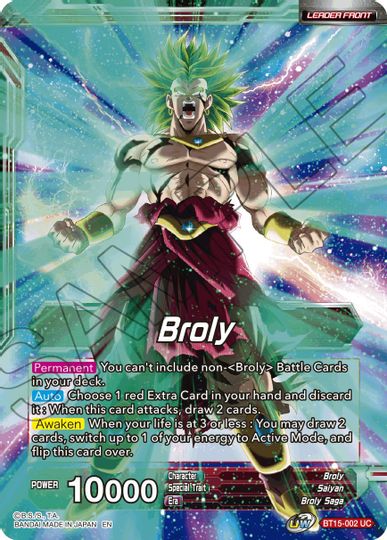 Broly // SS Broly, Demon's Second Coming (BT15-002) [Saiyan Showdown Prerelease Promos] | Mindsight Gaming