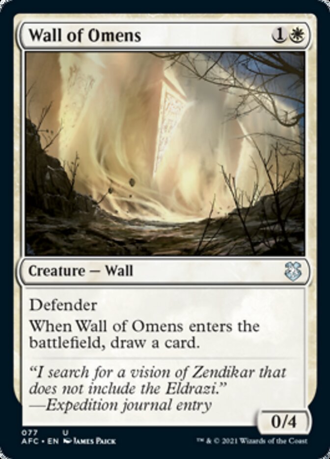 Wall of Omens [Dungeons & Dragons: Adventures in the Forgotten Realms Commander] | Mindsight Gaming