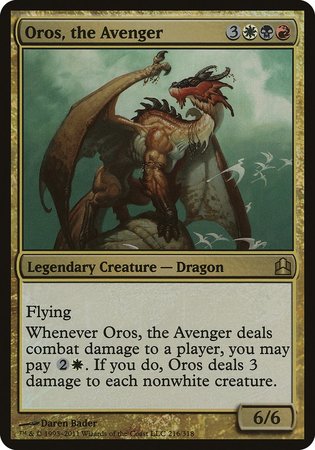 Oros, the Avenger (Oversized) [Commander 2011 Oversized] | Mindsight Gaming
