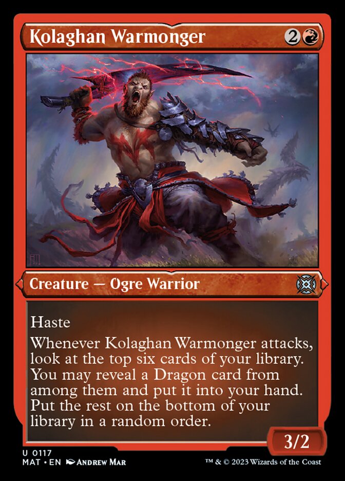 Kolaghan Warmonger (Foil Etched) [March of the Machine: The Aftermath] | Mindsight Gaming