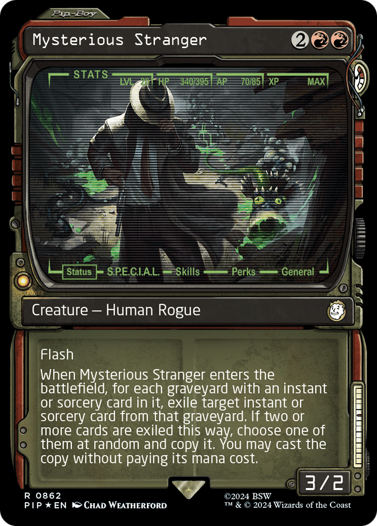 Mysterious Stranger (Showcase) (Surge Foil) [Fallout] | Mindsight Gaming