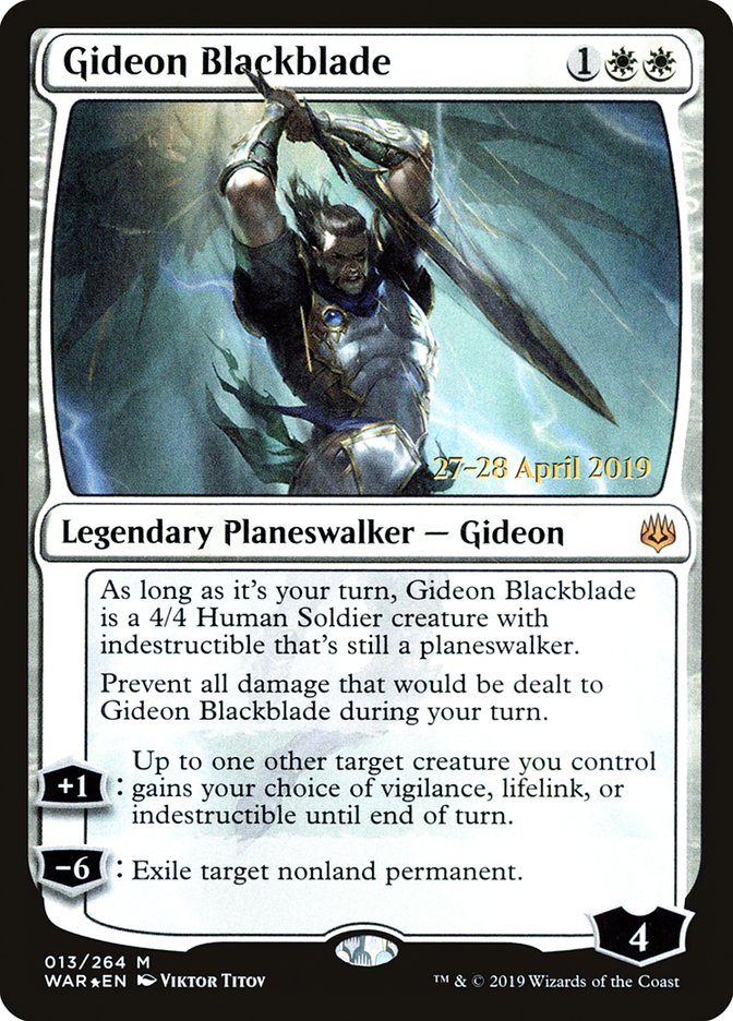 Gideon Blackblade  [War of the Spark Prerelease Promos] | Mindsight Gaming