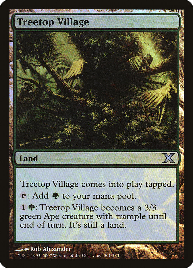 Treetop Village (Premium Foil) [Tenth Edition] | Mindsight Gaming