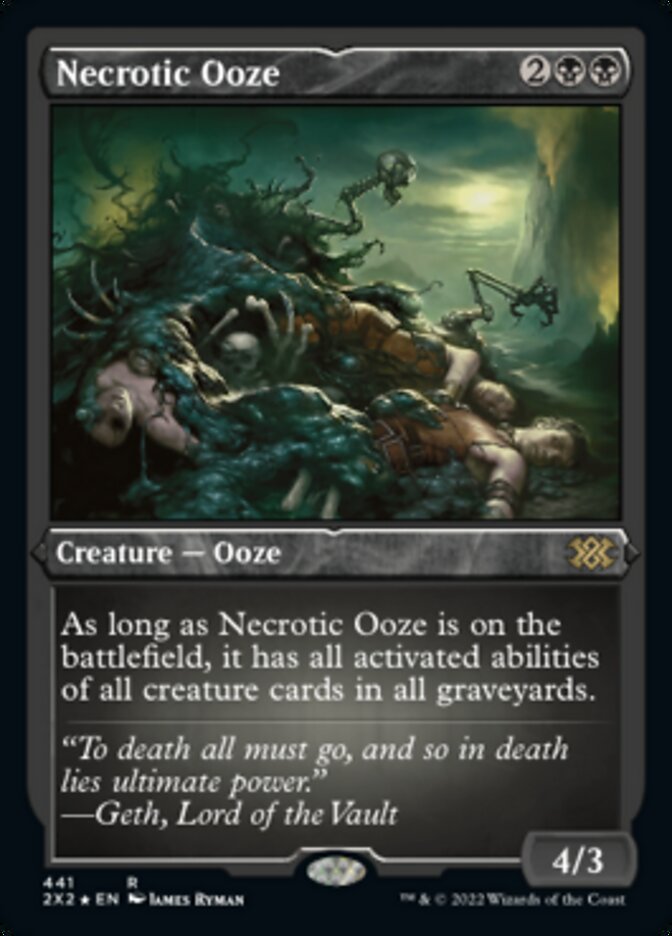Necrotic Ooze (Foil Etched) [Double Masters 2022] | Mindsight Gaming