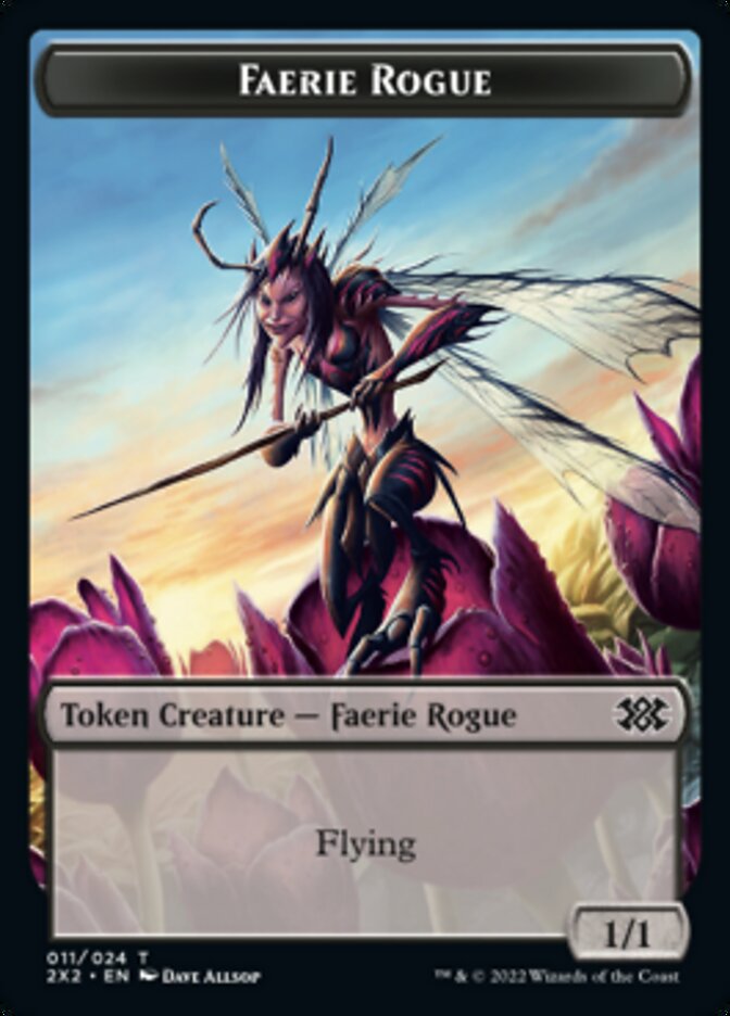 Faerie Rogue // Soldier Double-sided Token [Double Masters 2022 Tokens] | Mindsight Gaming