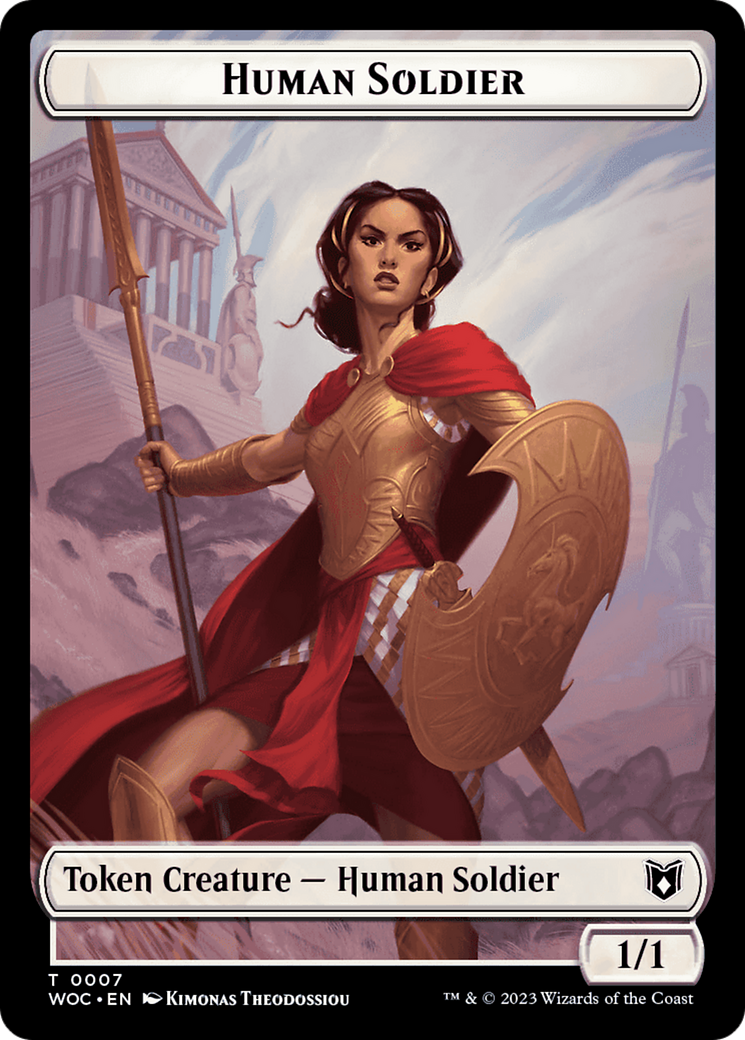 Pirate // Human Soldier Double-Sided Token [Wilds of Eldraine Commander Tokens] | Mindsight Gaming