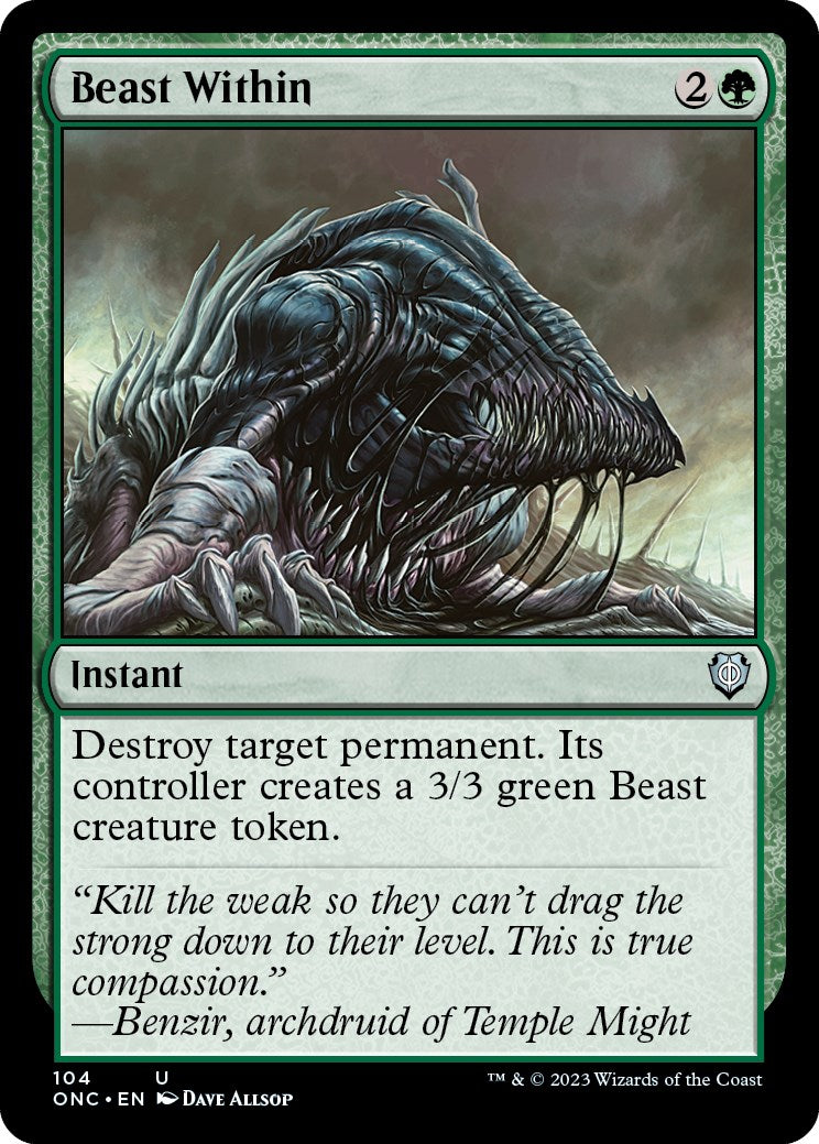 Beast Within [Phyrexia: All Will Be One Commander] | Mindsight Gaming