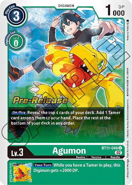Agumon [BT11-046] [Dimensional Phase Pre-Release Promos] | Mindsight Gaming