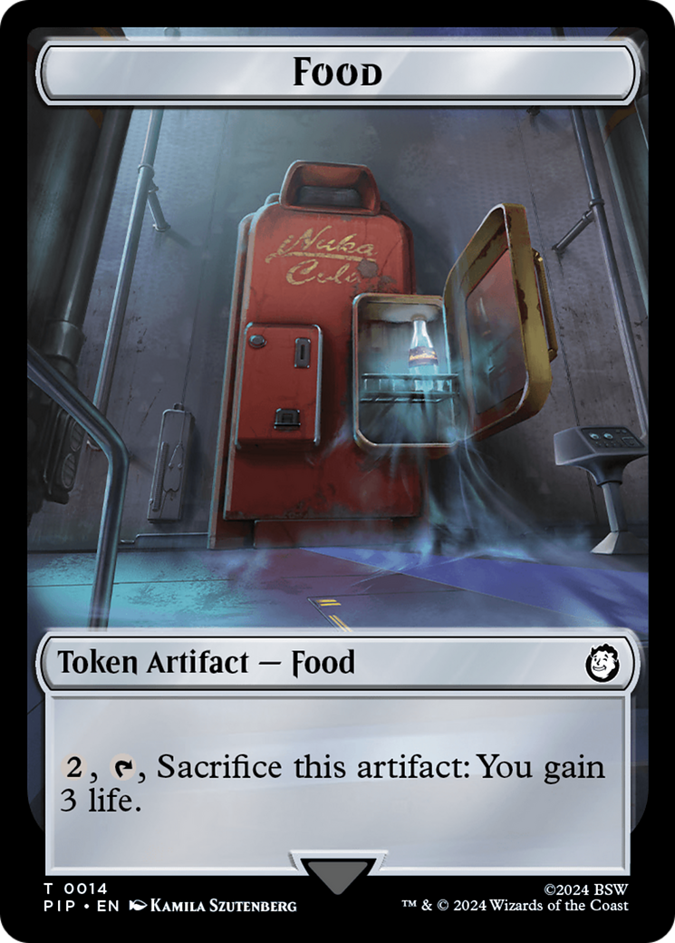 Human Knight // Food (0014) Double-Sided Token [Fallout Tokens] | Mindsight Gaming