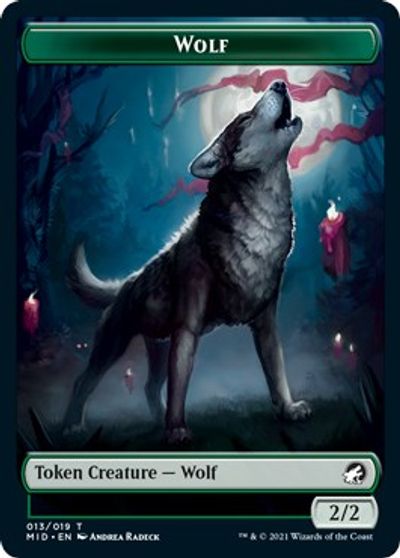 Rhino // Wolf Double-sided Token [Innistrad: Midnight Hunt Commander] | Mindsight Gaming