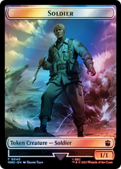 Soldier // Beast Double-Sided Token (Surge Foil) [Doctor Who Tokens] | Mindsight Gaming