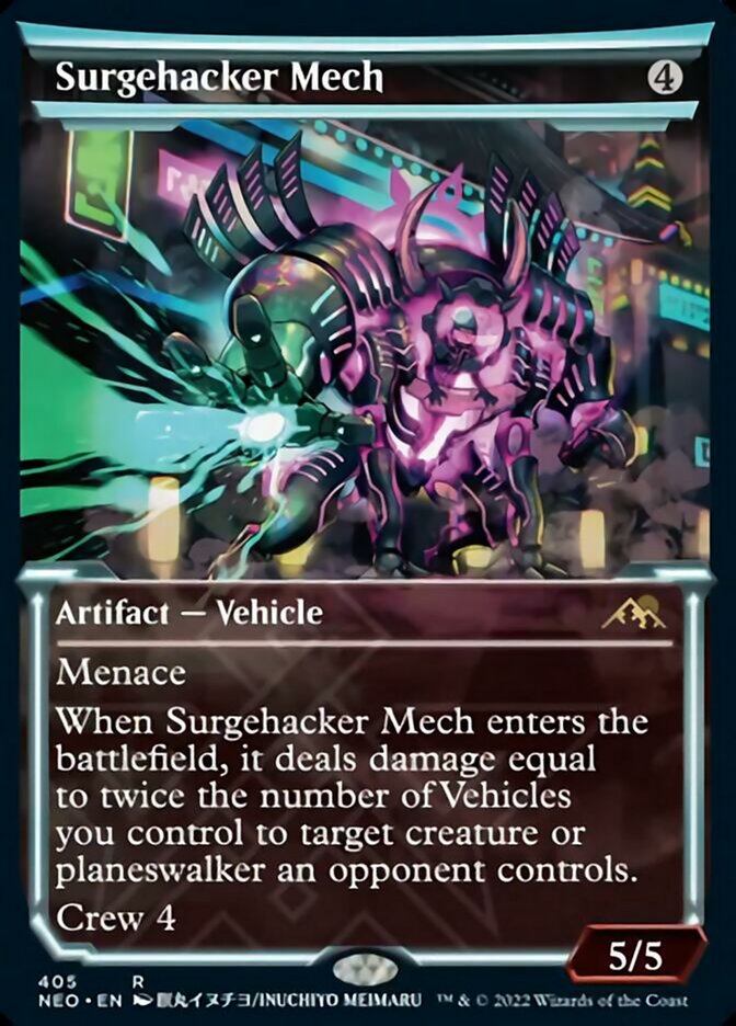 Surgehacker Mech (Showcase Soft Glow) [Kamigawa: Neon Dynasty] | Mindsight Gaming