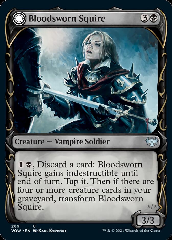 Bloodsworn Squire // Bloodsworn Knight (Showcase Fang Frame) [Innistrad: Crimson Vow] | Mindsight Gaming