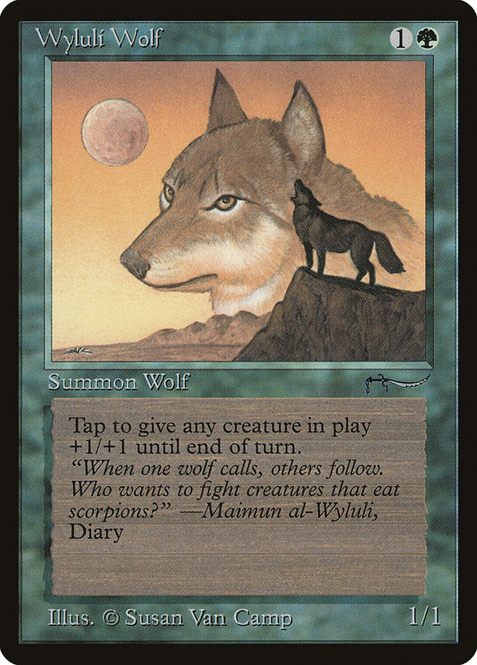 Wyluli Wolf (Light Mana Cost) [Arabian Nights] | Mindsight Gaming