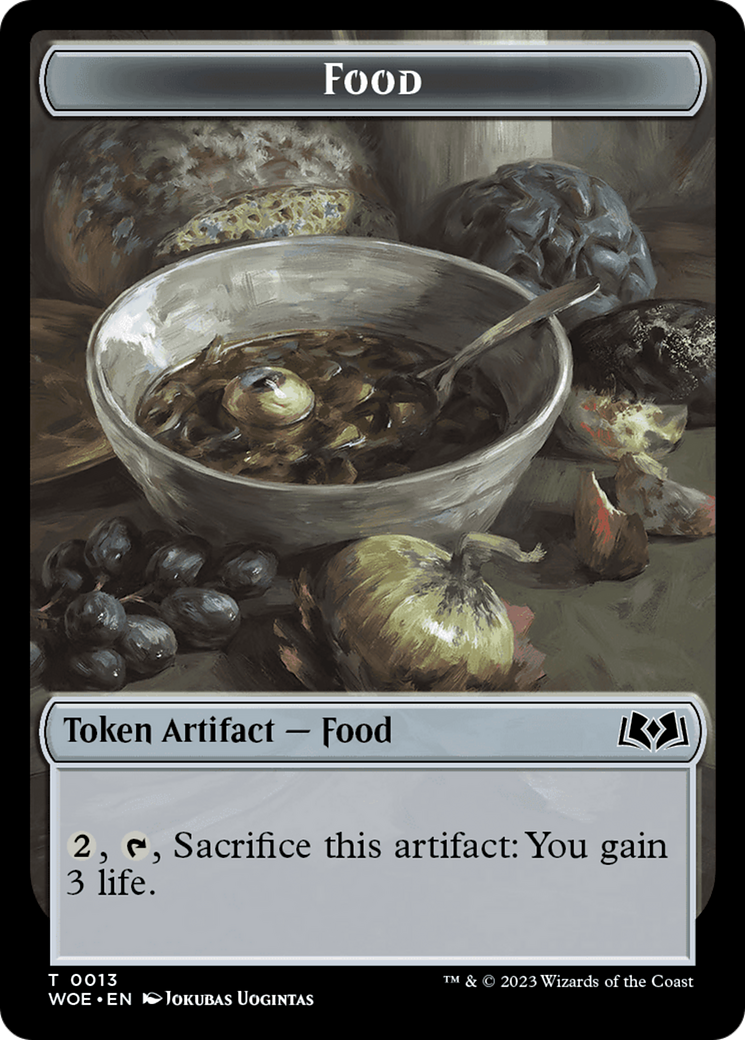 Rat // Food (0013) Double-Sided Token [Wilds of Eldraine Tokens] | Mindsight Gaming
