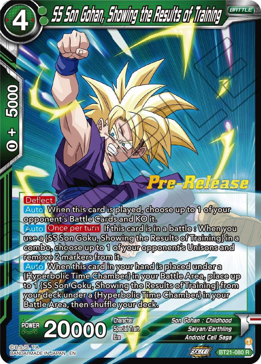 SS Son Gohan, Showing the Results of Training (BT21-080) [Wild Resurgence Pre-Release Cards] | Mindsight Gaming
