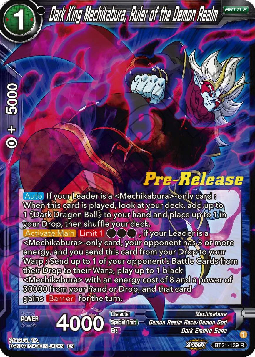 Dark King Mechikabura, Ruler of the Demon Realm (BT21-139) [Wild Resurgence Pre-Release Cards] | Mindsight Gaming
