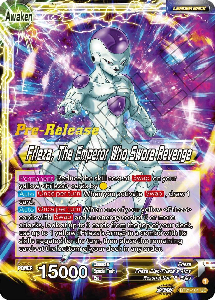Frieza // Frieza, The Emperor Who Swore Revenge (BT21-101) [Wild Resurgence Pre-Release Cards] | Mindsight Gaming
