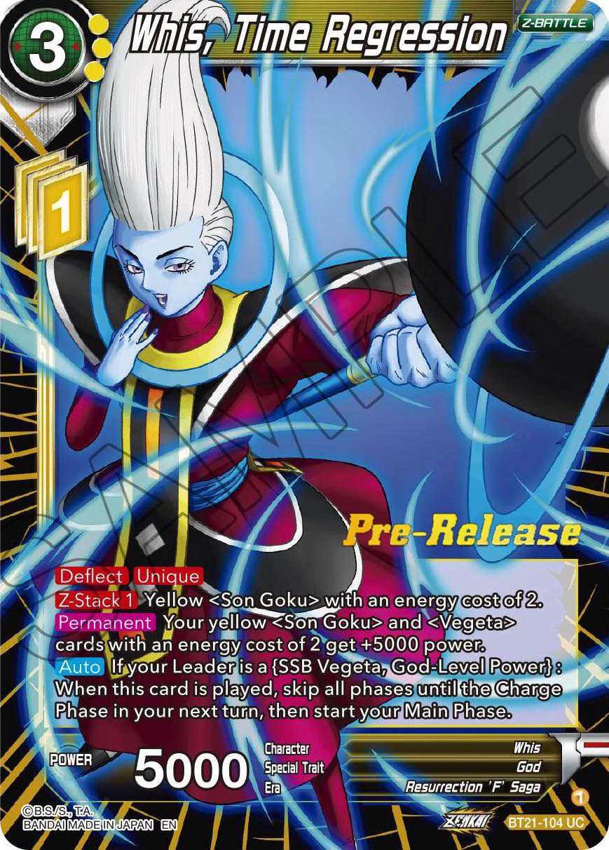 Whis, Time Regression (BT21-104) [Wild Resurgence Pre-Release Cards] | Mindsight Gaming