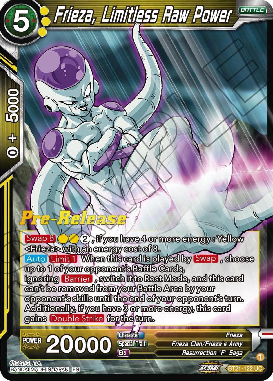 Frieza, Limitless Raw Power (BT21-122) [Wild Resurgence Pre-Release Cards] | Mindsight Gaming