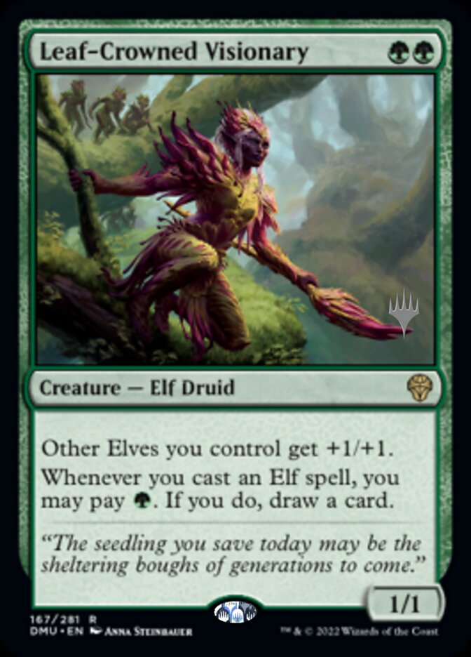 Leaf-Crowned Visionary (Promo Pack) [Dominaria United Promos] | Mindsight Gaming