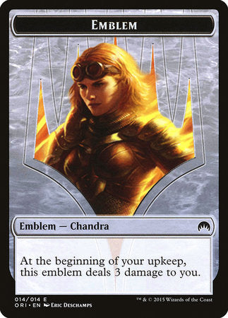 Emblem - Chandra, Roaring Flame [Magic Origins Tokens] | Mindsight Gaming