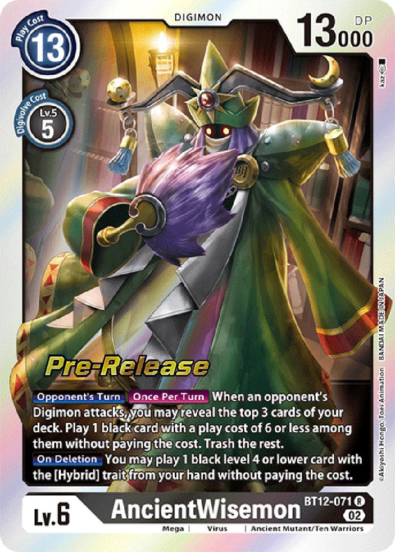 AncientWisemon [BT12-071] [Across Time Pre-Release Cards] | Mindsight Gaming