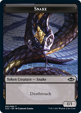 Snake // Zombie Double-sided Token [Commander Collection: Black Tokens] | Mindsight Gaming
