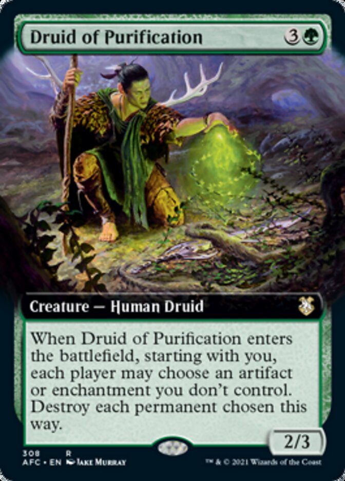 Druid of Purification (Extended) [Dungeons & Dragons: Adventures in the Forgotten Realms Commander] | Mindsight Gaming