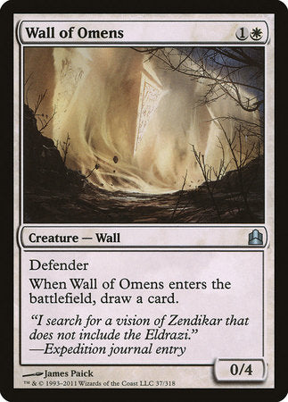 Wall of Omens [Commander 2011] | Mindsight Gaming
