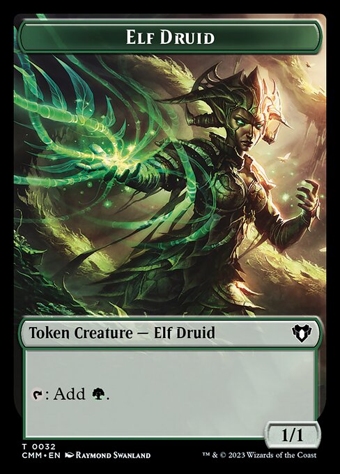 The Monarch // Elf Druid Double-Sided Token [Commander Masters Tokens] | Mindsight Gaming