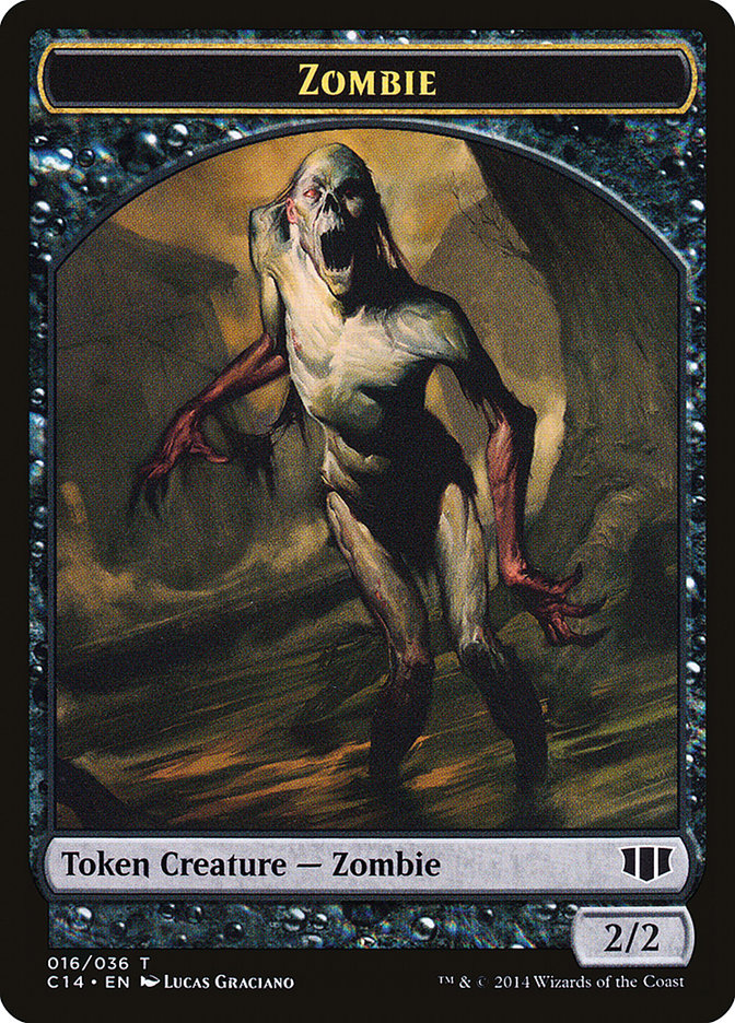 Demon (012/036) // Zombie (016/036) Double-sided Token [Commander 2014 Tokens] | Mindsight Gaming