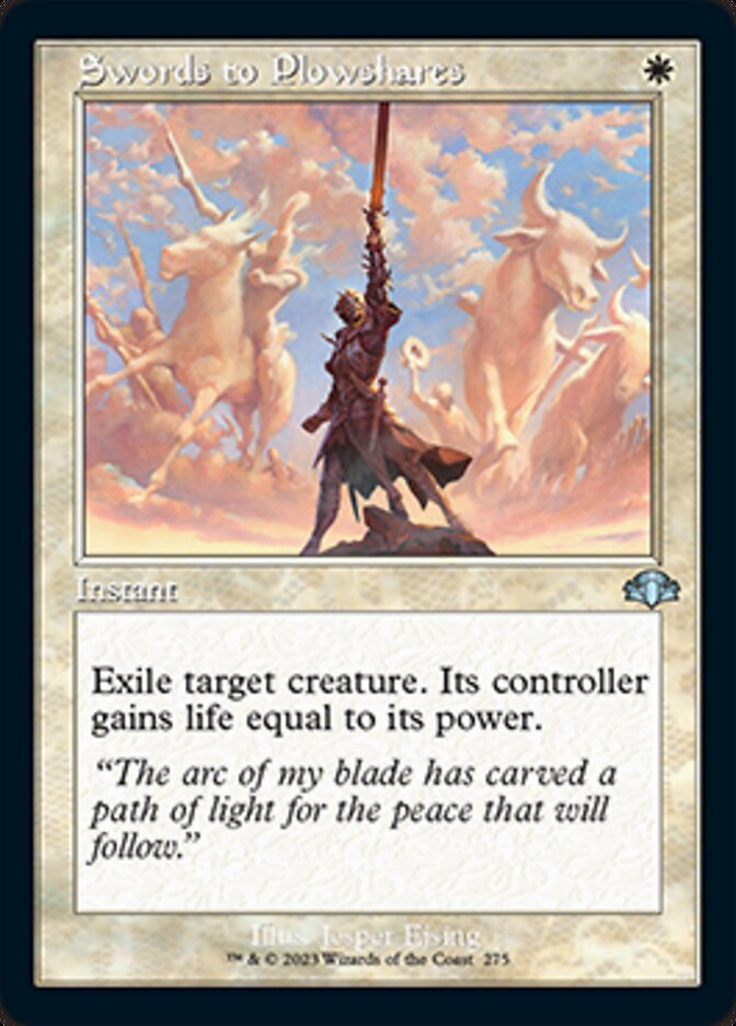 Swords to Plowshares (Retro) [Dominaria Remastered] | Mindsight Gaming