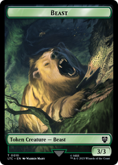 Beast // Treefolk Double Sided Token [The Lord of the Rings: Tales of Middle-Earth Commander Tokens] | Mindsight Gaming