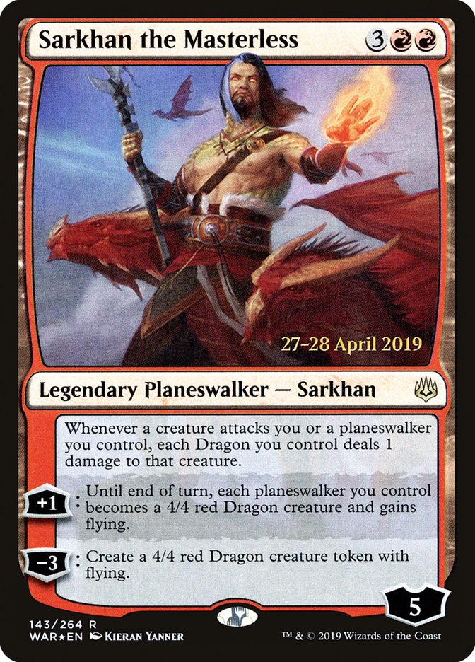 Sarkhan the Masterless  [War of the Spark Prerelease Promos] | Mindsight Gaming