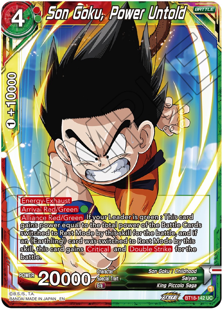 Son Goku, Power Untold (BT18-142) [Dawn of the Z-Legends] | Mindsight Gaming