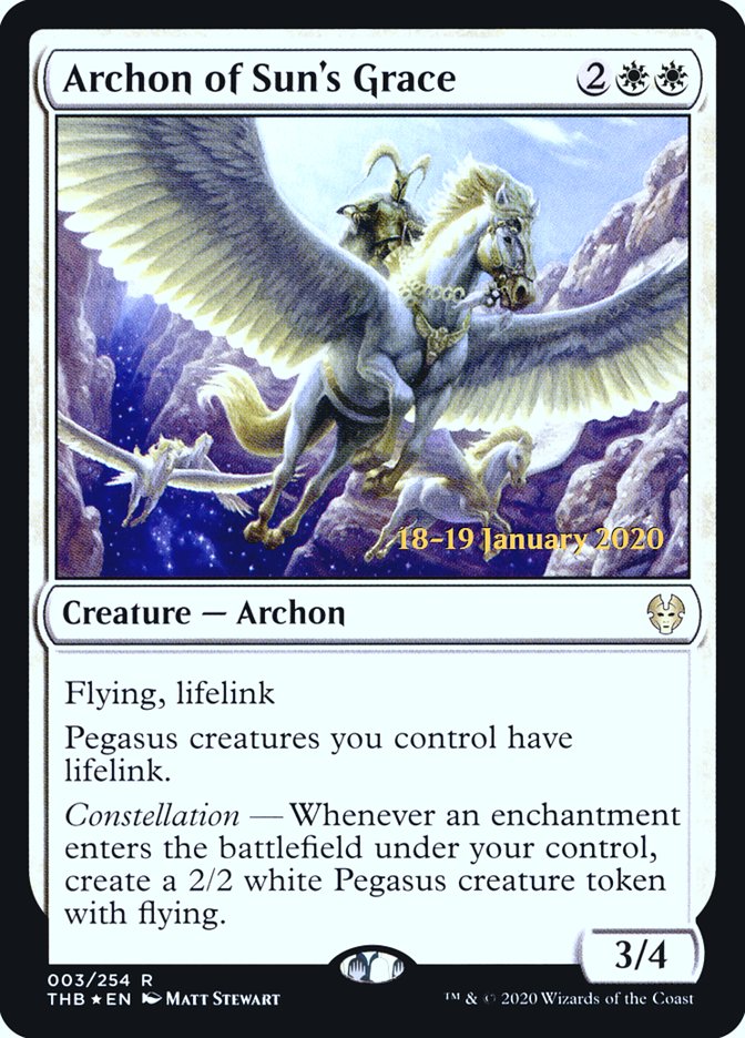 Archon of Sun's Grace [Theros Beyond Death Prerelease Promos] | Mindsight Gaming