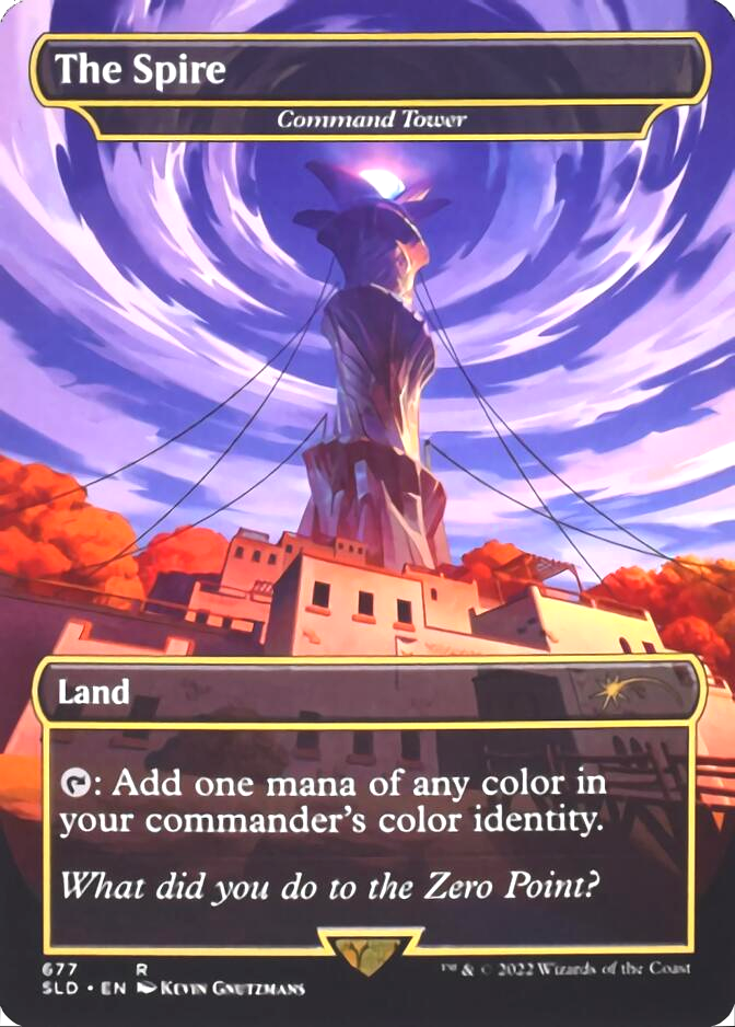 Command Tower - The Spire (Borderless) [Secret Lair Drop Promos] | Mindsight Gaming