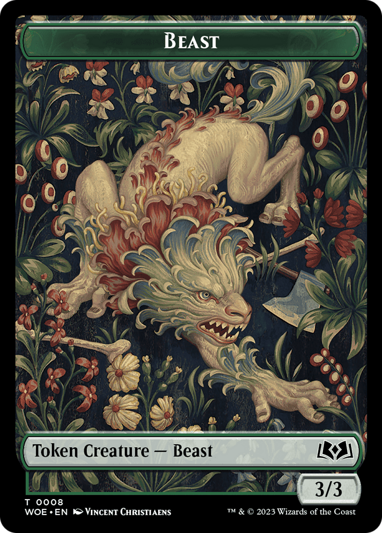 Beast // Food (0011) Double-Sided Token [Wilds of Eldraine Tokens] | Mindsight Gaming
