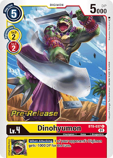 Dinohyumon [BT8-037] [New Awakening Pre-Release Cards] | Mindsight Gaming