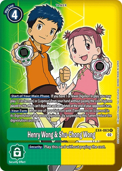 Henry Wong & Shu-Chong Wong [EX4-063] (Alternate Art) [Alternative Being Booster] | Mindsight Gaming